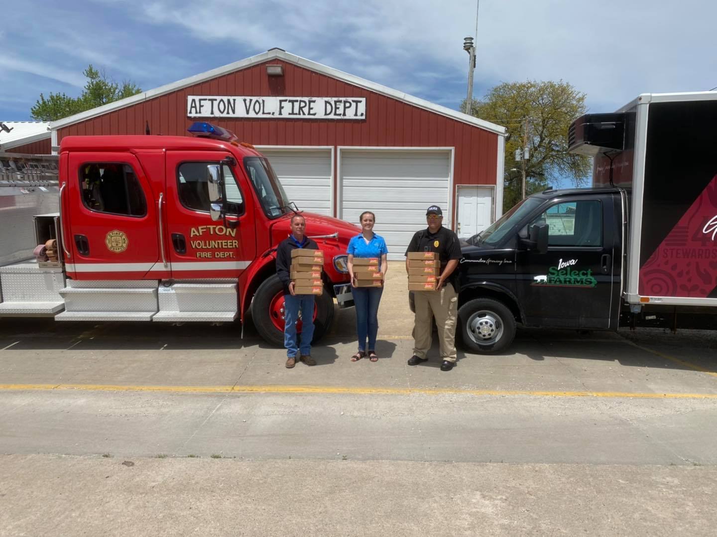 Afton Fire Department Recognized for Helping Community Iowa Select Farms